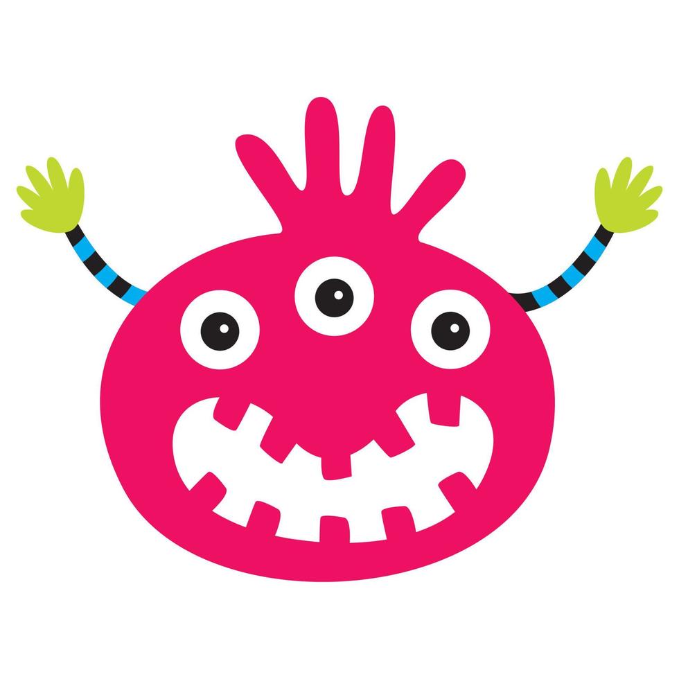 verbazingwekkend schattig monster vector