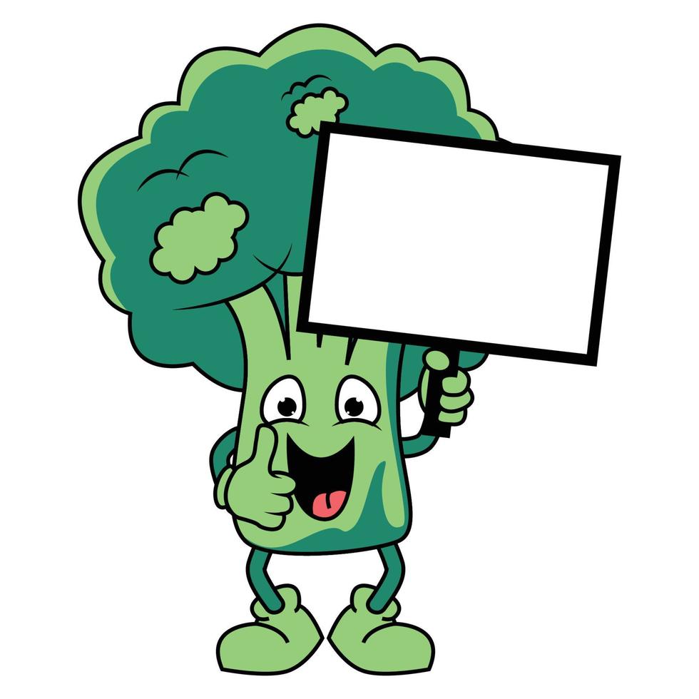 schattig brocoli tekenfilm illustratie grafisch vector