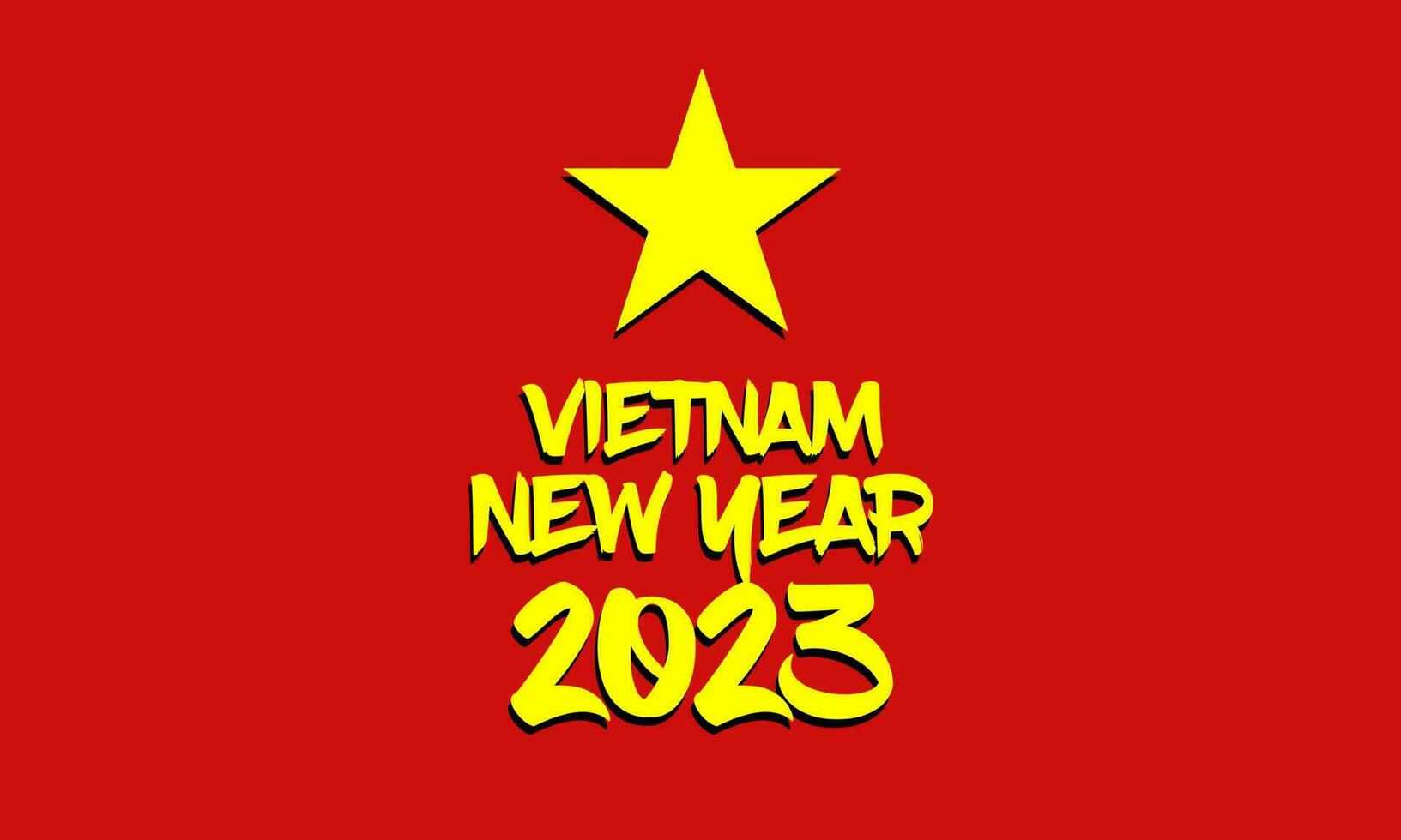 Vietnam nieuw jaar groet auto met ster en rood achtergrond. vector illustratie
