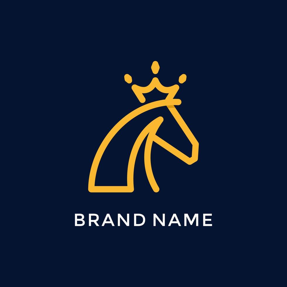 paard koning logo vector