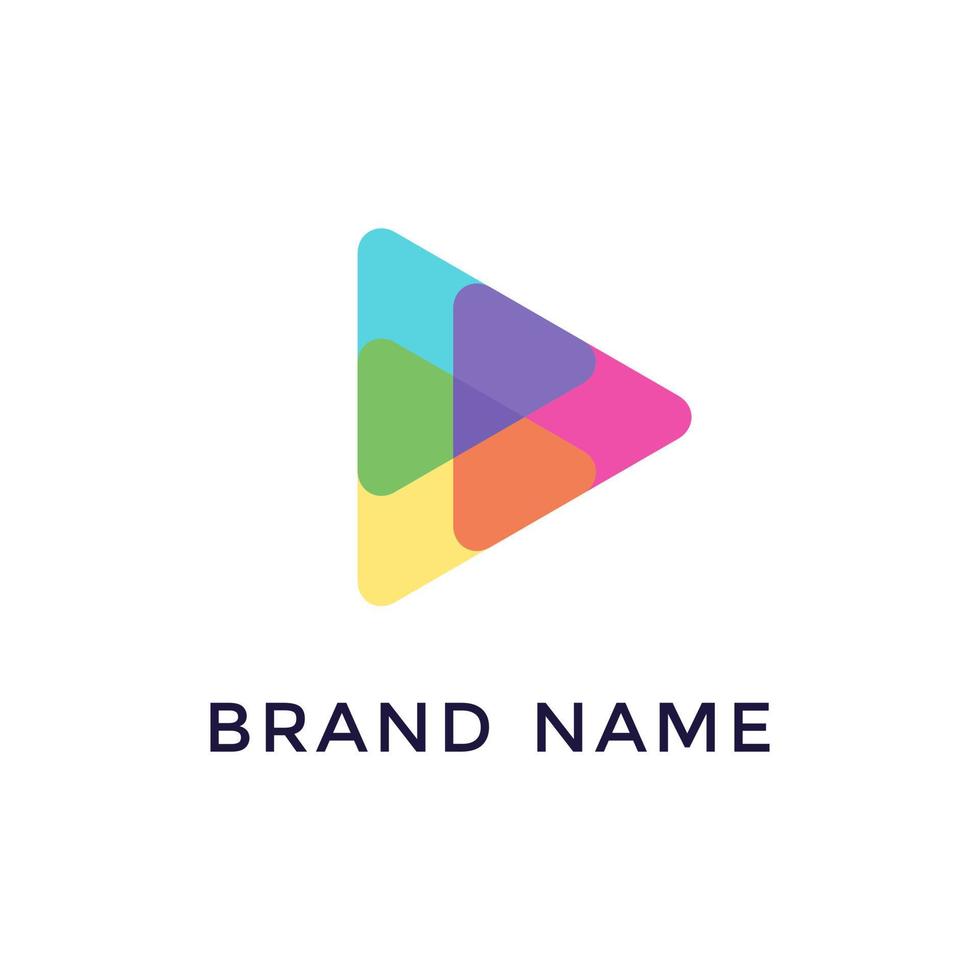 kleurrijk Speel muziek- logo vector