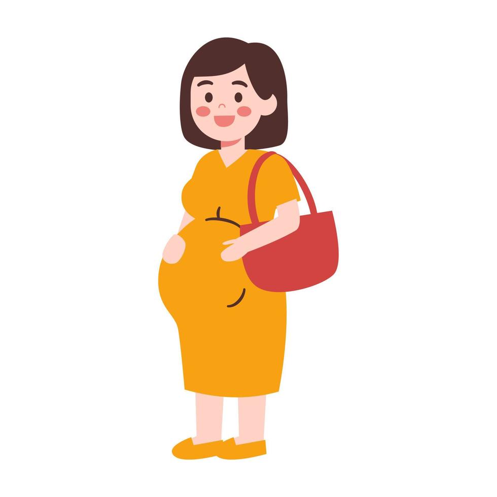 zwangere vrouw illustratie vector