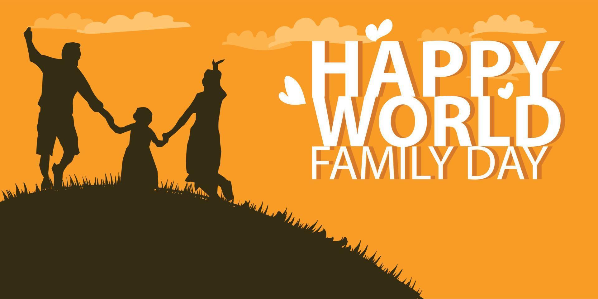 gelukkig wereld familie dag. vector illustratie geschikt voor banier, achtergrond