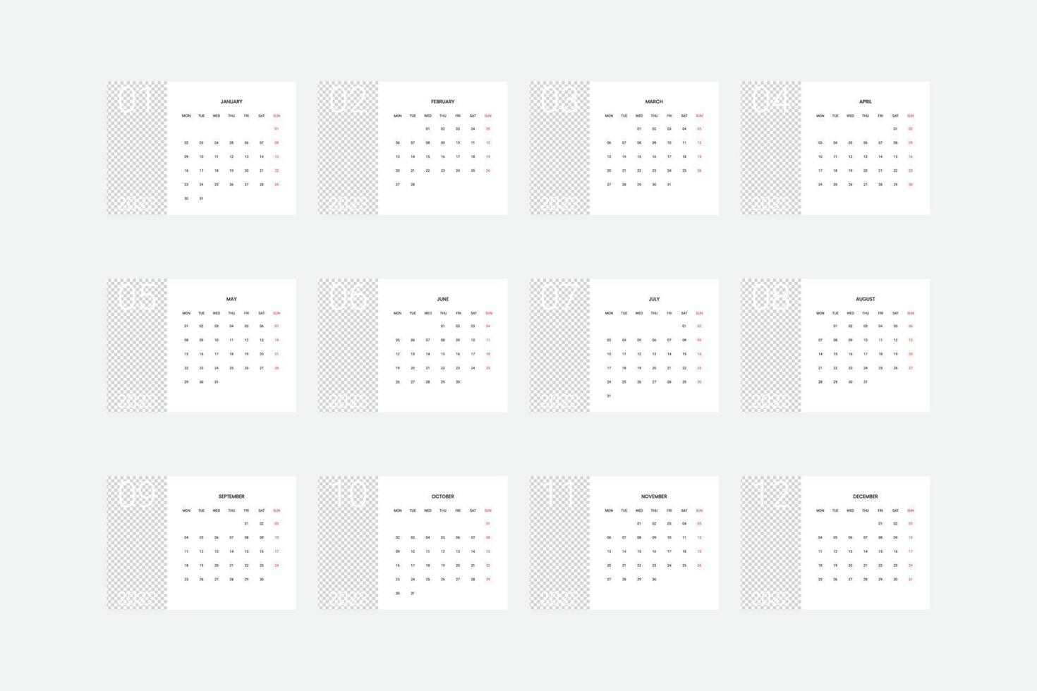 Ontwerpsjabloon voor bureaukalender voor 2023 vector