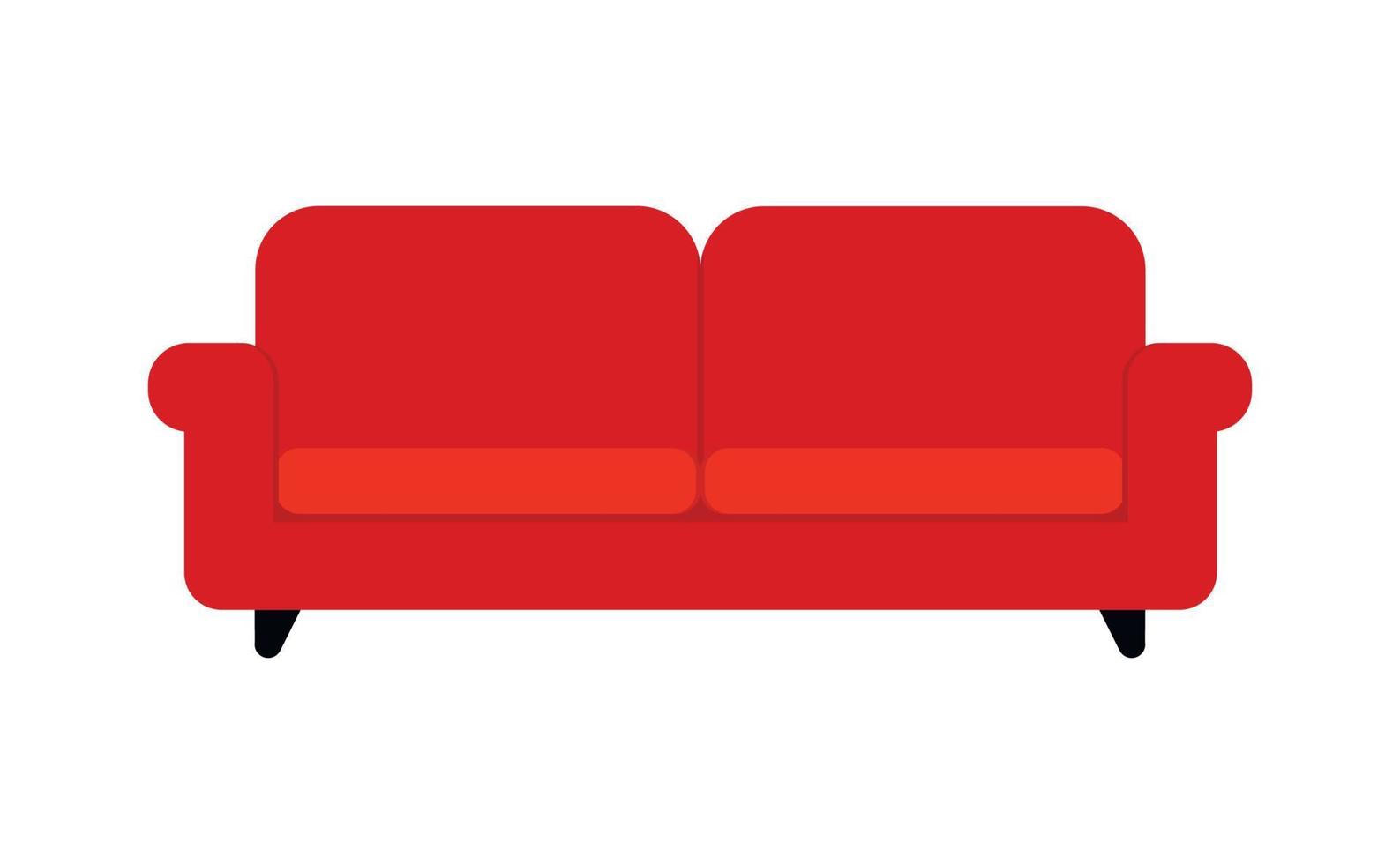 rood sofa icoon geanimeerd vector illustratie geïsoleerd Aan wit achtergrond