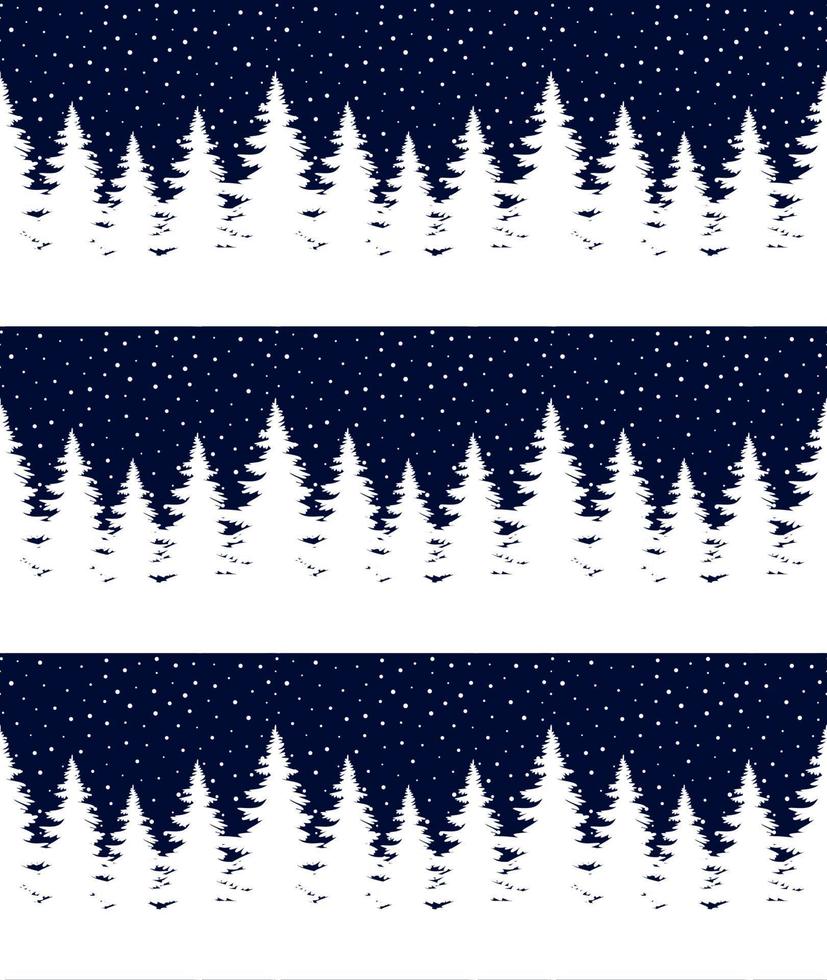 naadloos vrolijk Kerstmis patroon met herten, winter abstractie. Woud achtergrond. eindeloos horizontaal banier met rendieren in sneeuw. hand- getrokken papier decoratief elementen, vector illustratie.
