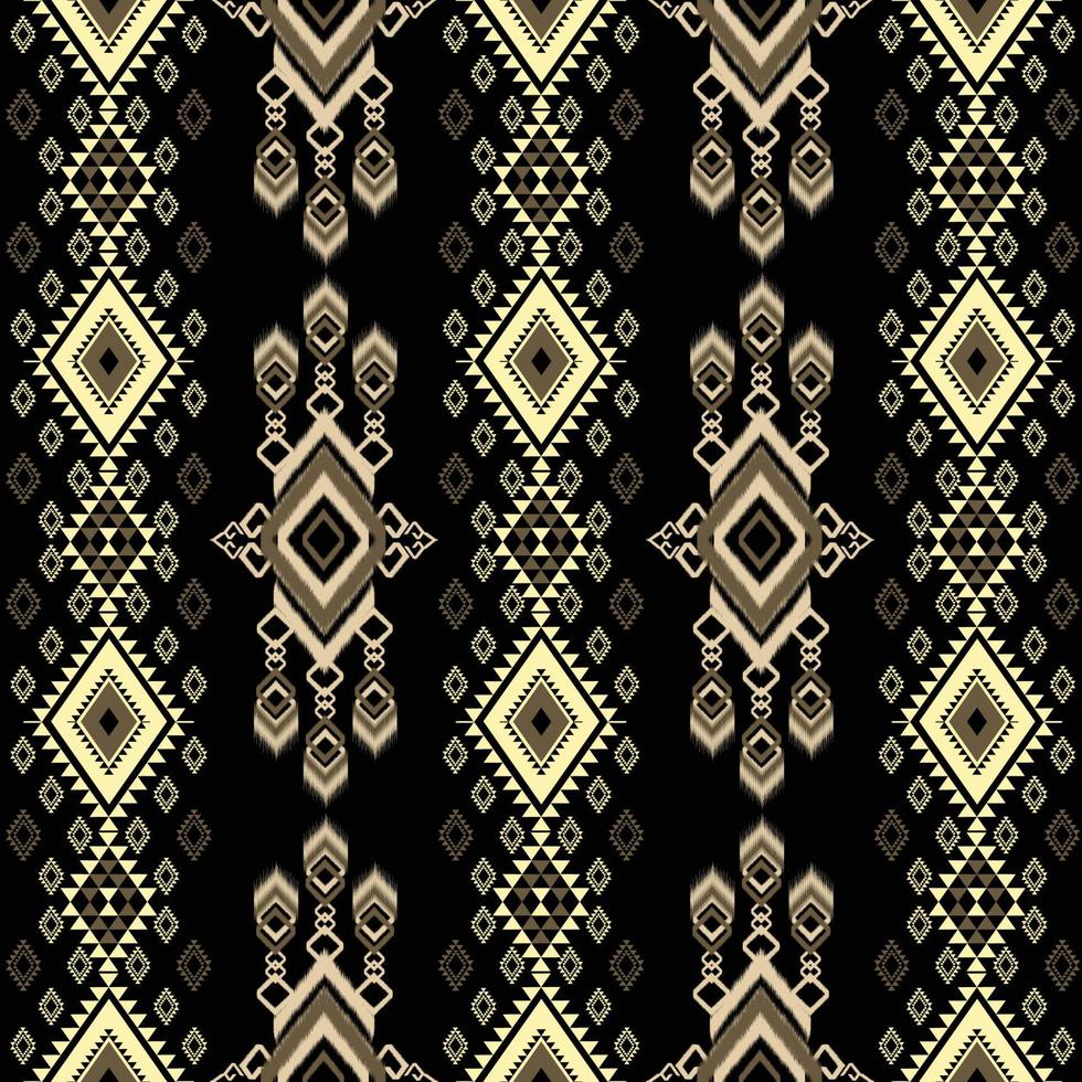 ikat paisley. meetkundig etnisch patroon oosters Afrikaanse Amerikaans Pakistan, Azië, Azteken motief textiel en bohemian.design voor achtergrond, behang, tapijt afdrukken, kleding stof, batik, tegel. ikat patroon vector. vector