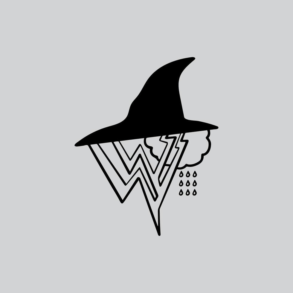 een minimaal weer tovenaar dubbele w brief logo. een uitstekend logo geschikt voor ieder bedrijf. vector