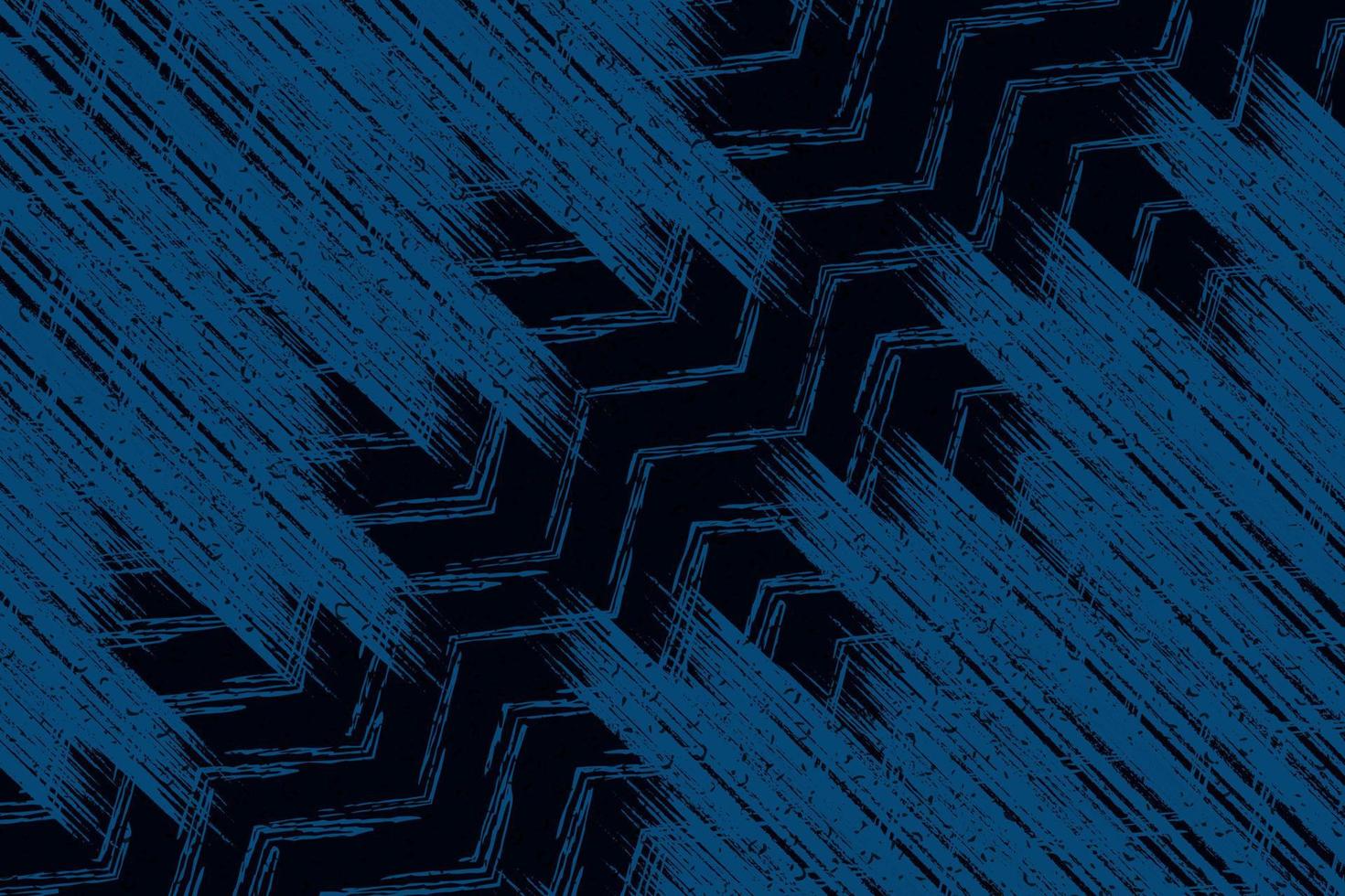 abstract blauw en zwart grunge structuur achtergrond met zigzag stijl vector