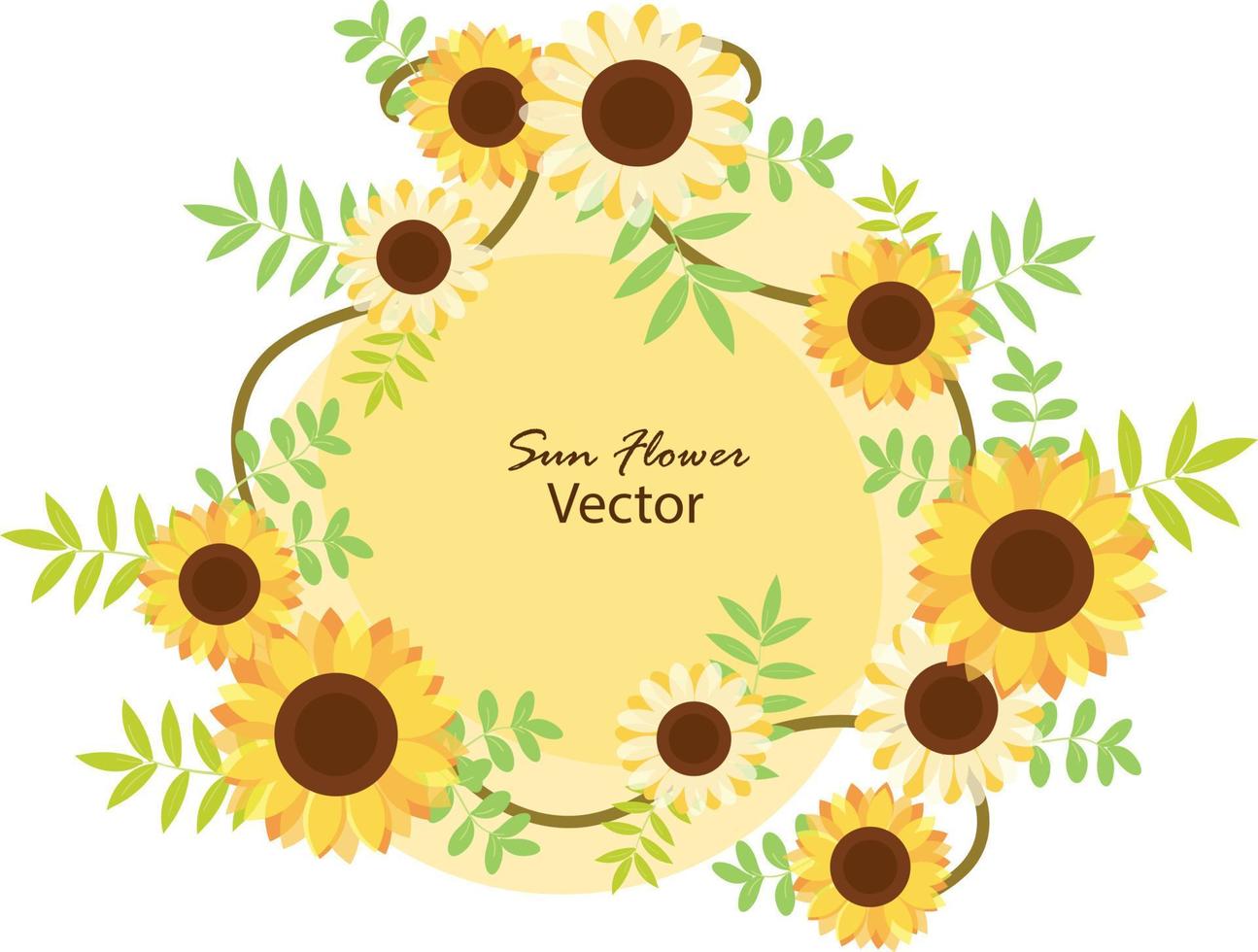 kader van de zonnebloem vector