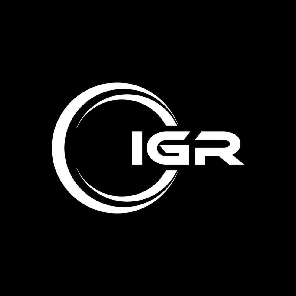 igr brief logo ontwerp in illustratie. vector logo, schoonschrift ontwerpen voor logo, poster, uitnodiging, enz.