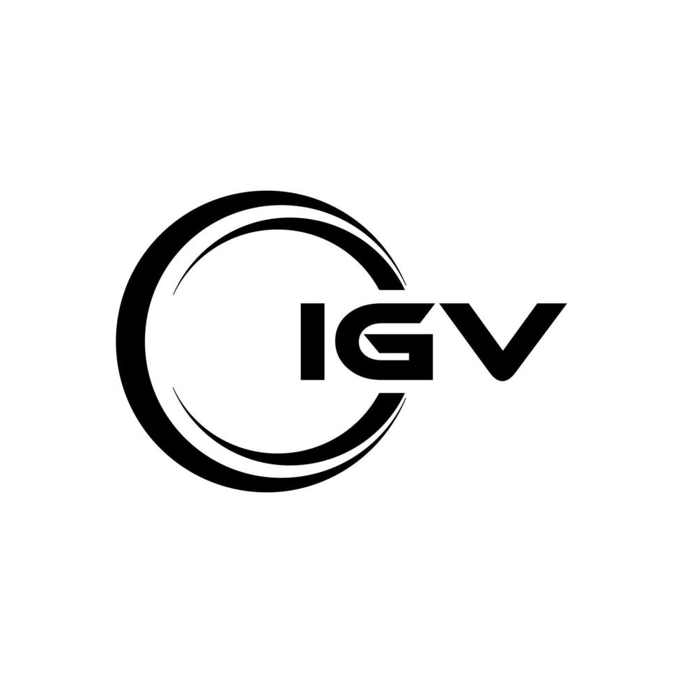 igv brief logo ontwerp in illustratie. vector logo, schoonschrift ontwerpen voor logo, poster, uitnodiging, enz.