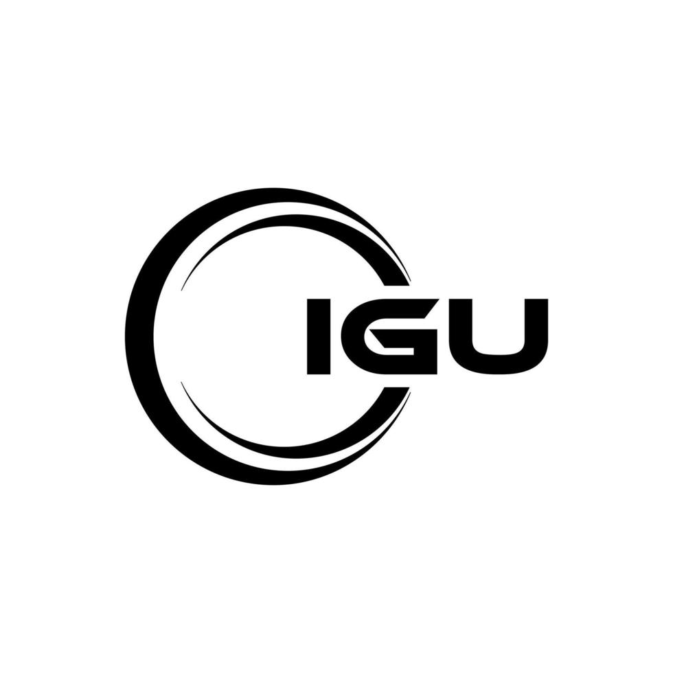 igu brief logo ontwerp in illustratie. vector logo, schoonschrift ontwerpen voor logo, poster, uitnodiging, enz.