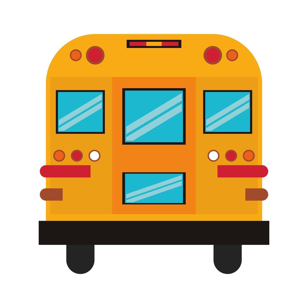 achterkant van een cartoon schoolbus vector