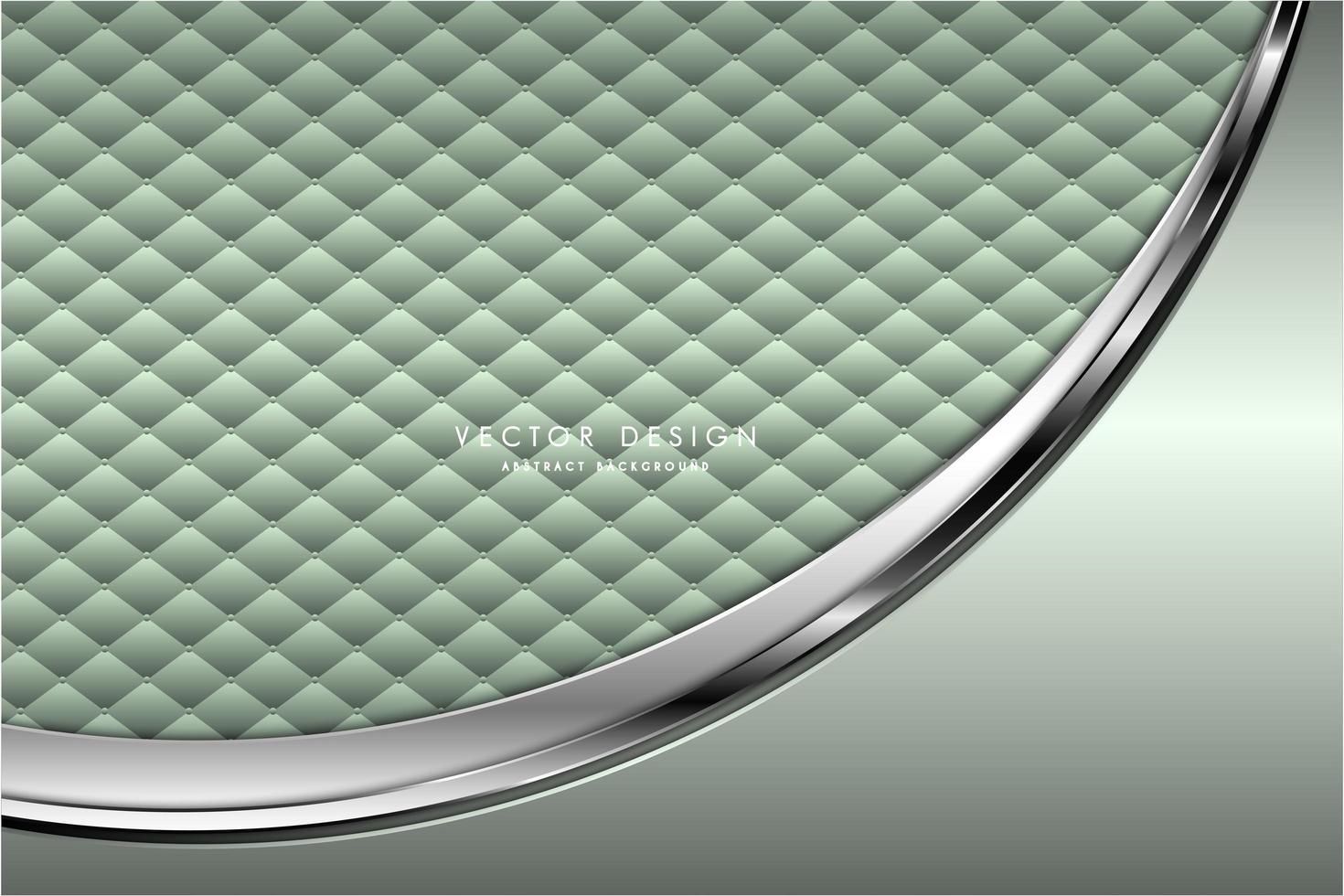 moderne groene en zilveren metalen achtergrond vector