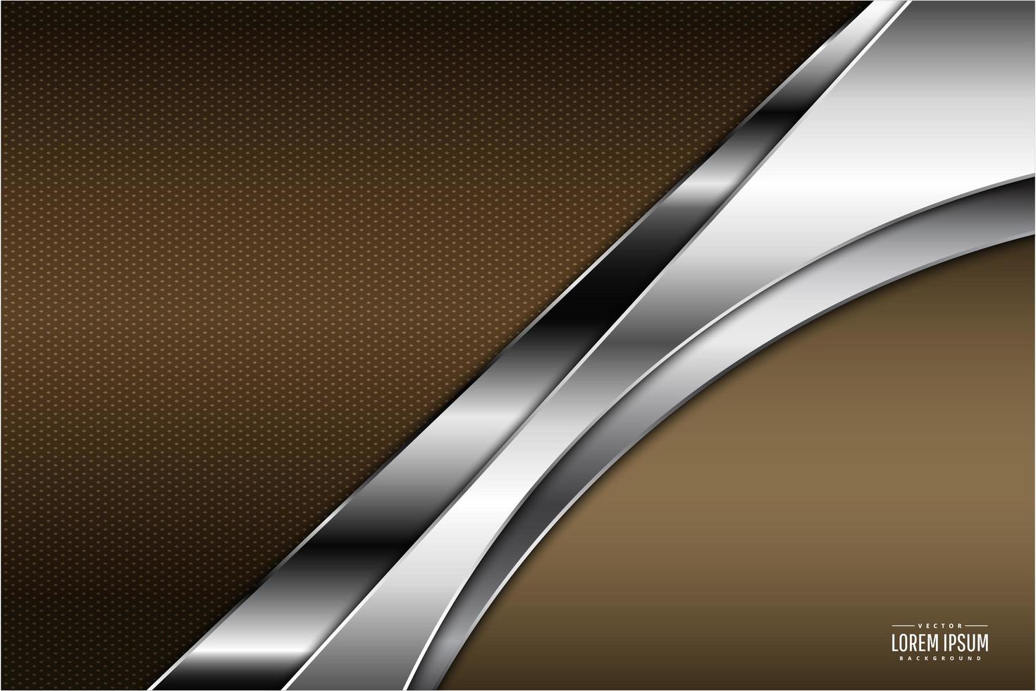 moderne bruine en zilveren metalen achtergrond vector