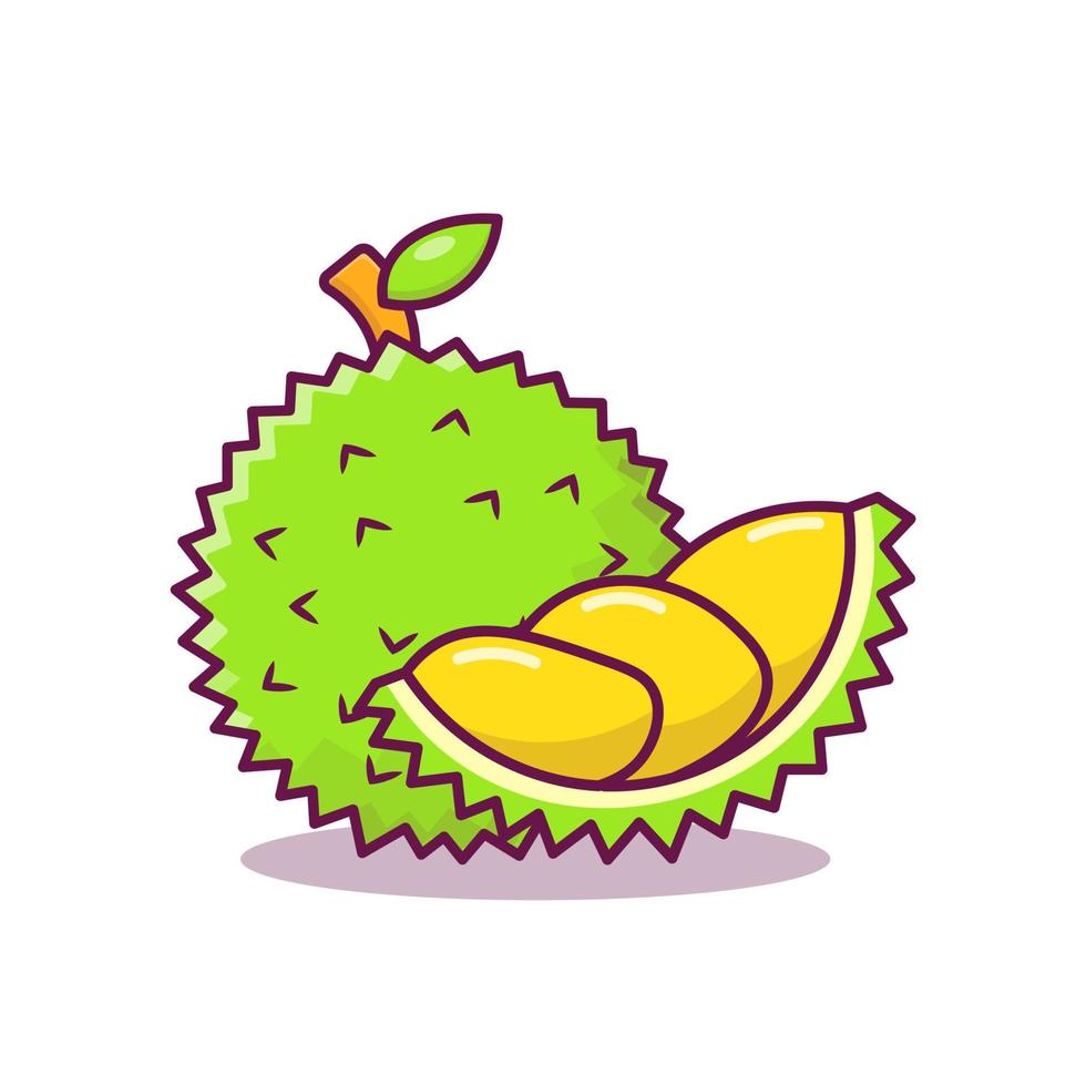 durian tekenfilm vector icoon illustratie
