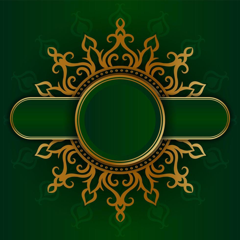 groen luxe achtergrond met mandala ornament vector