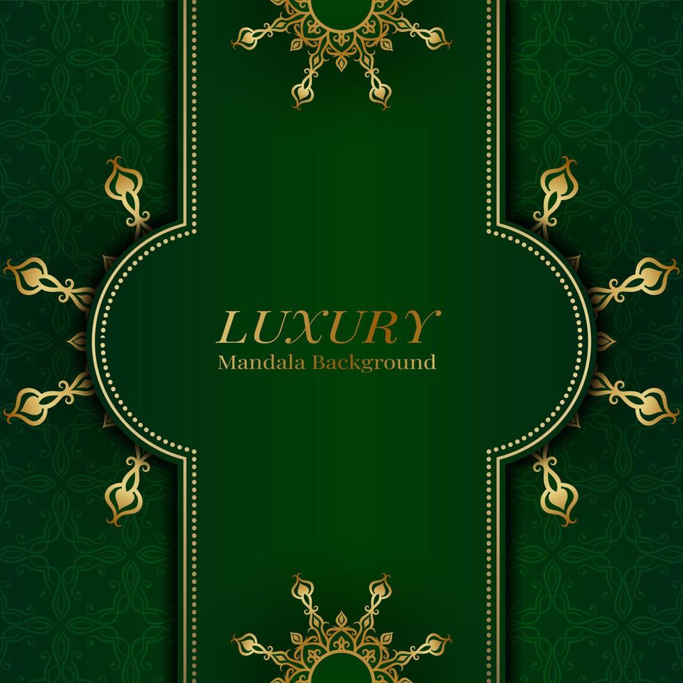groen luxe achtergrond met mandala ornament vector