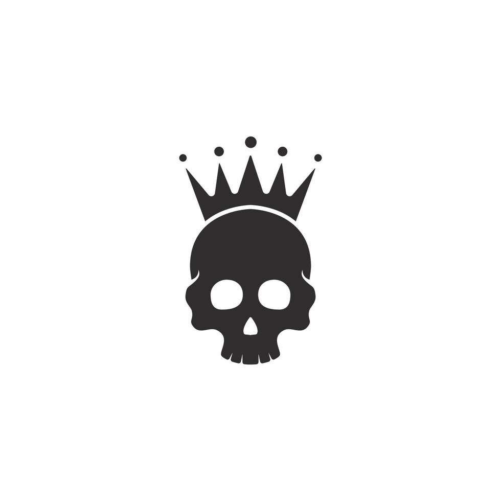 schedel logo met Zwaarden vector icoon sjabloon illustratie