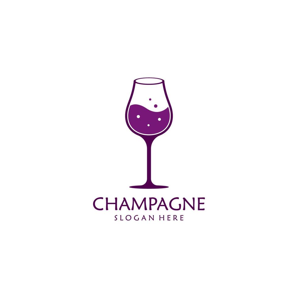 Champagne logo vector icoon illustratie