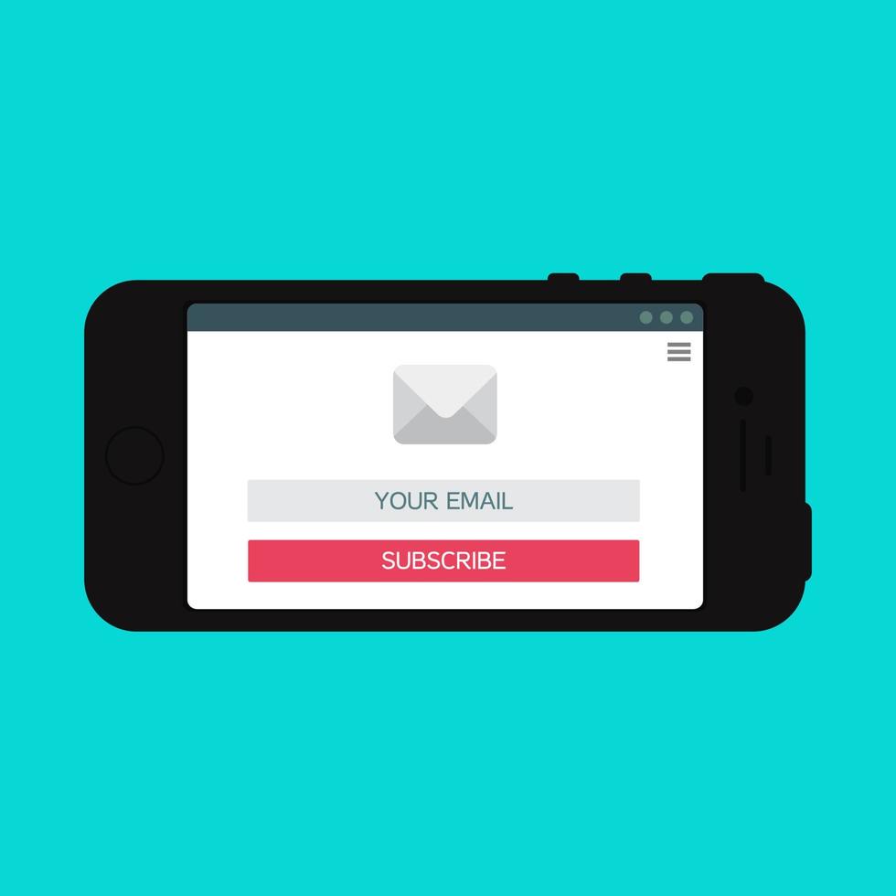 websjabloon van het e-mailformulier voor smartphones vector