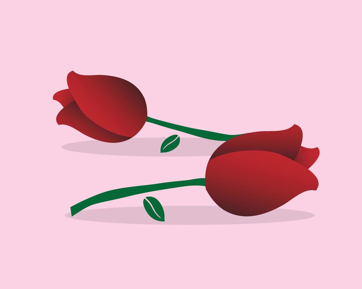 rood roos illustratie vrij vector