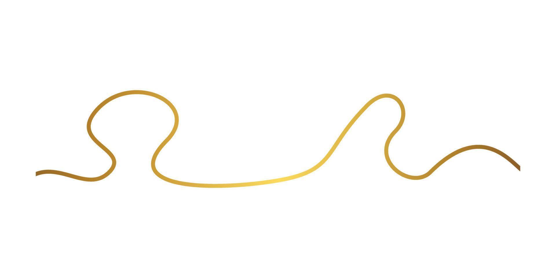 lijn, rib goud lijn kunst element. vector illustratie.