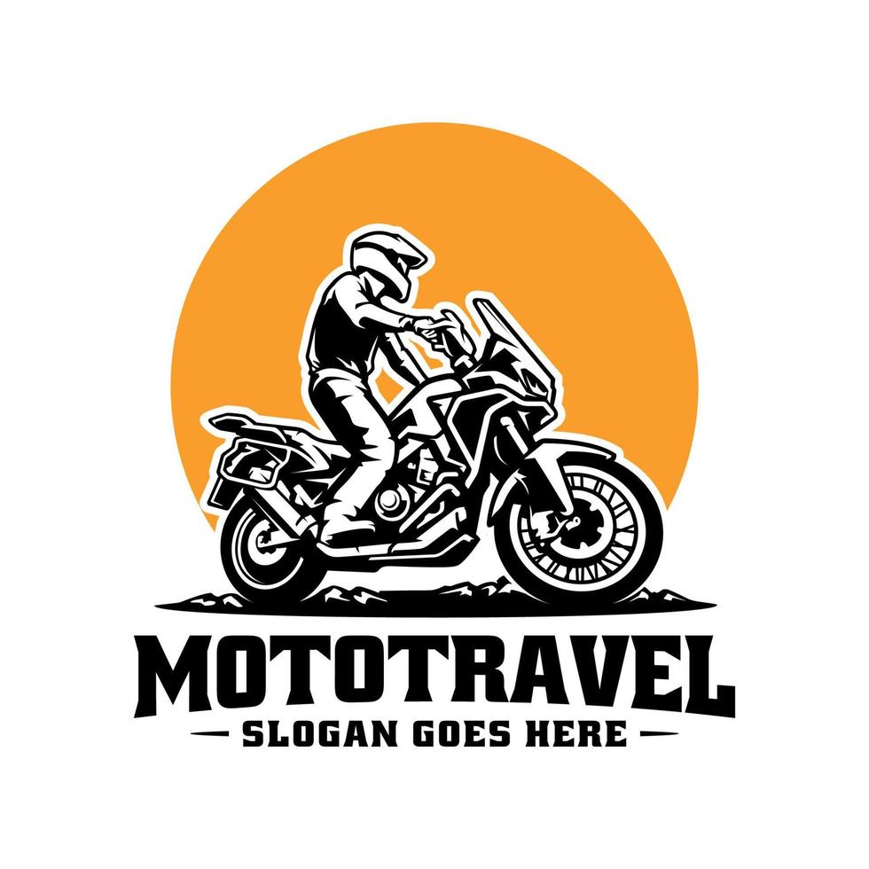 avontuur motor reiziger illustratie logo vector