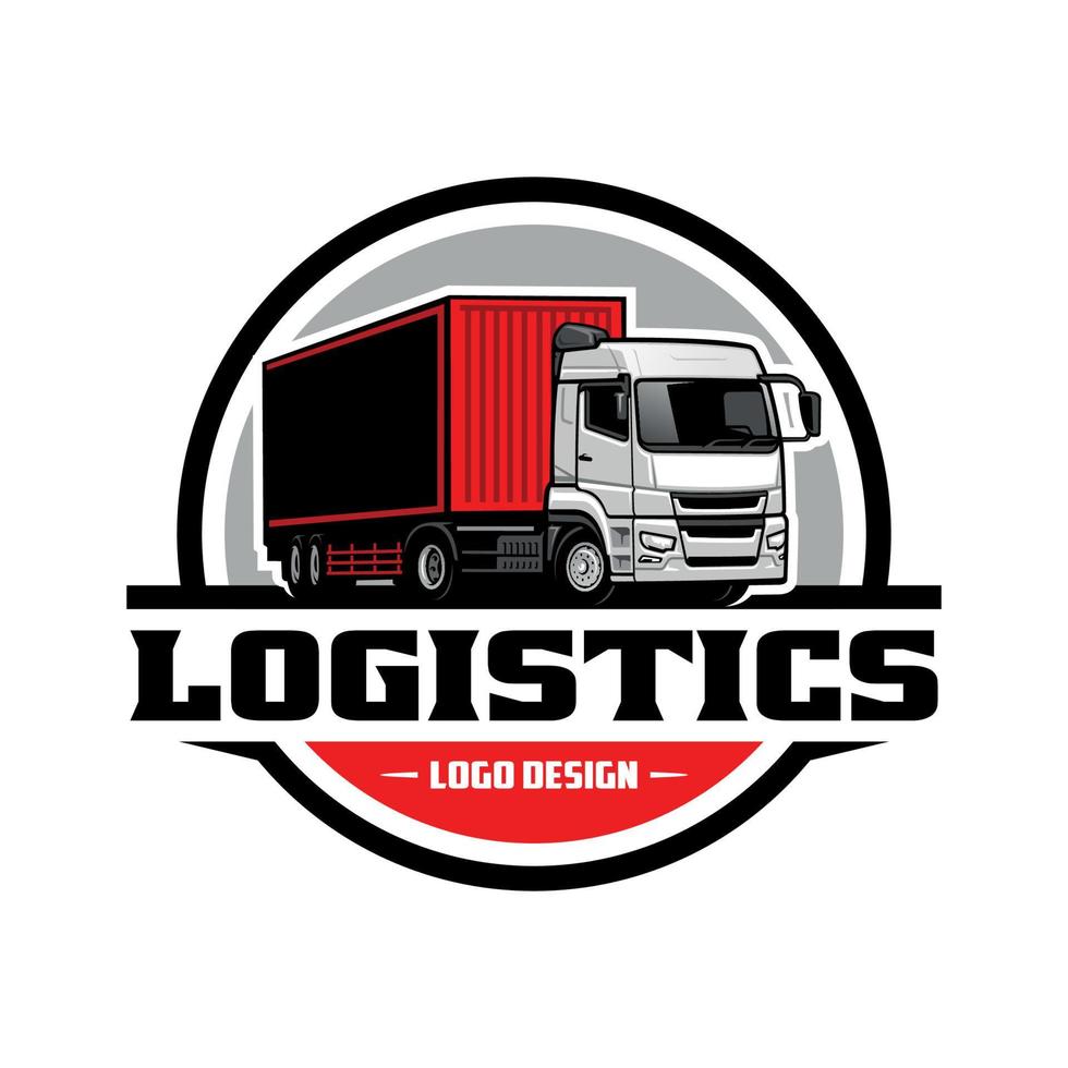 lading en Verzending vrachtauto illustratie logo vector