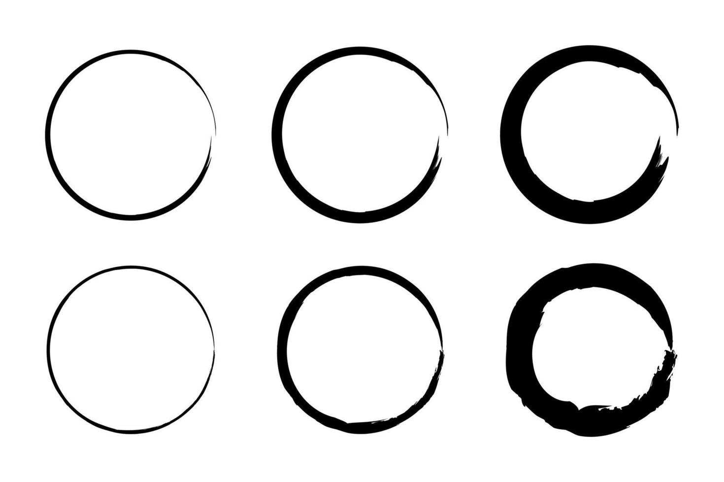 ronde borstels 6 vector