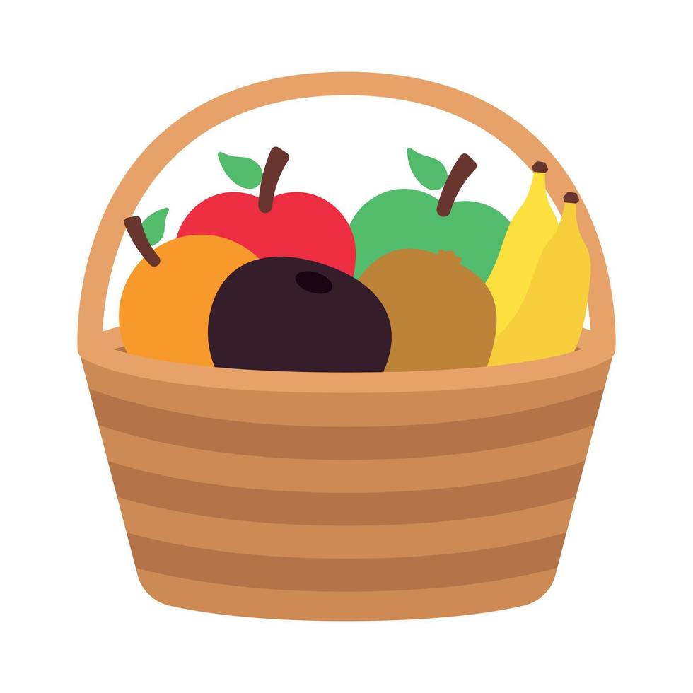 gezond fruit mand vector