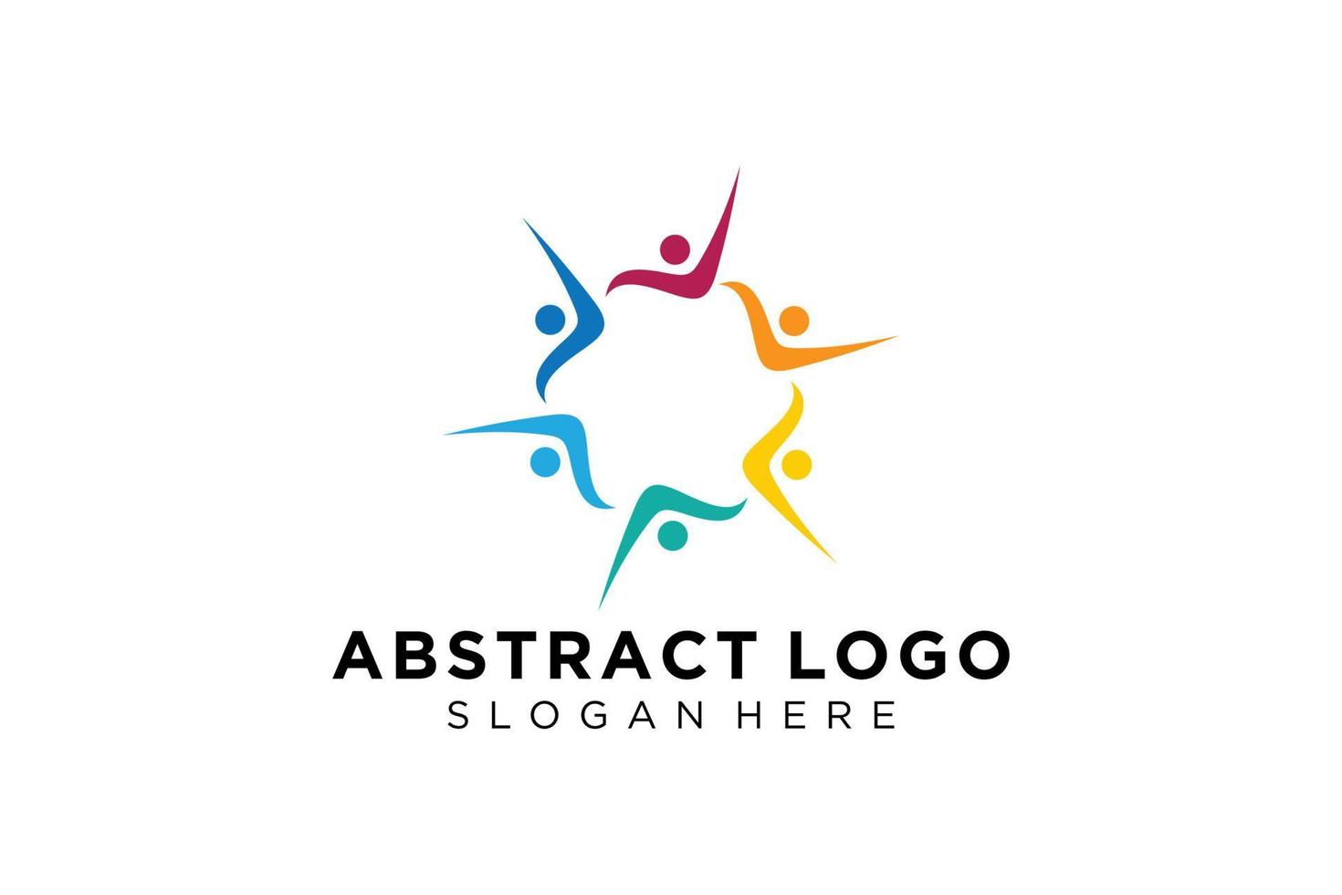 vector abstract mensen en familie logo verzameling, mensen pictogrammen, Gezondheid logo sjabloon, zorg symbool.