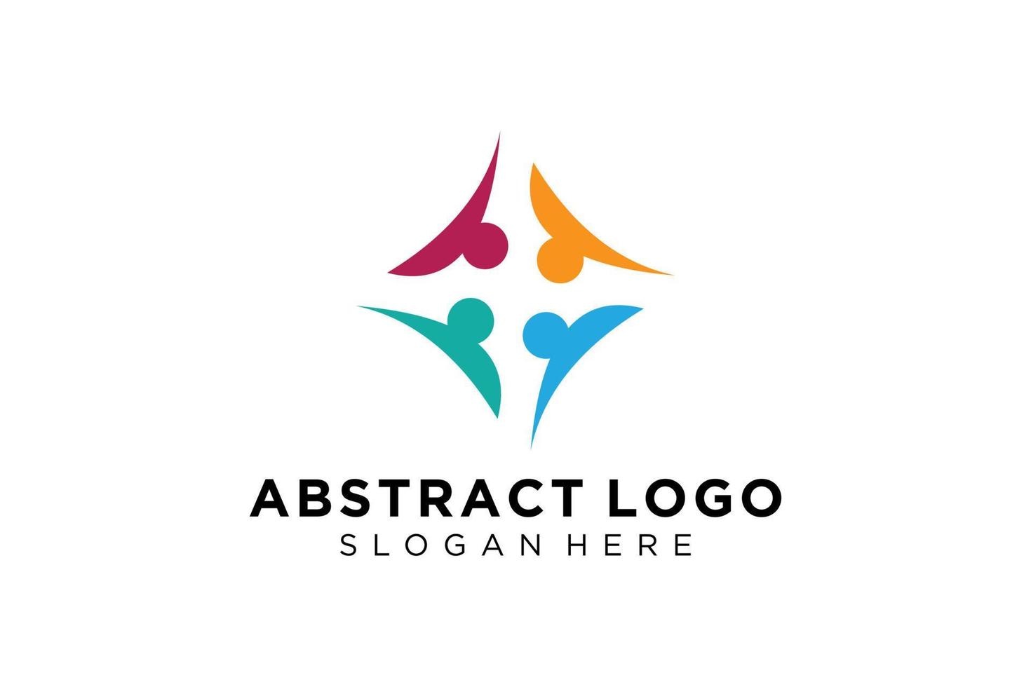 vector abstract mensen en familie logo verzameling, mensen pictogrammen, Gezondheid logo sjabloon, zorg symbool.