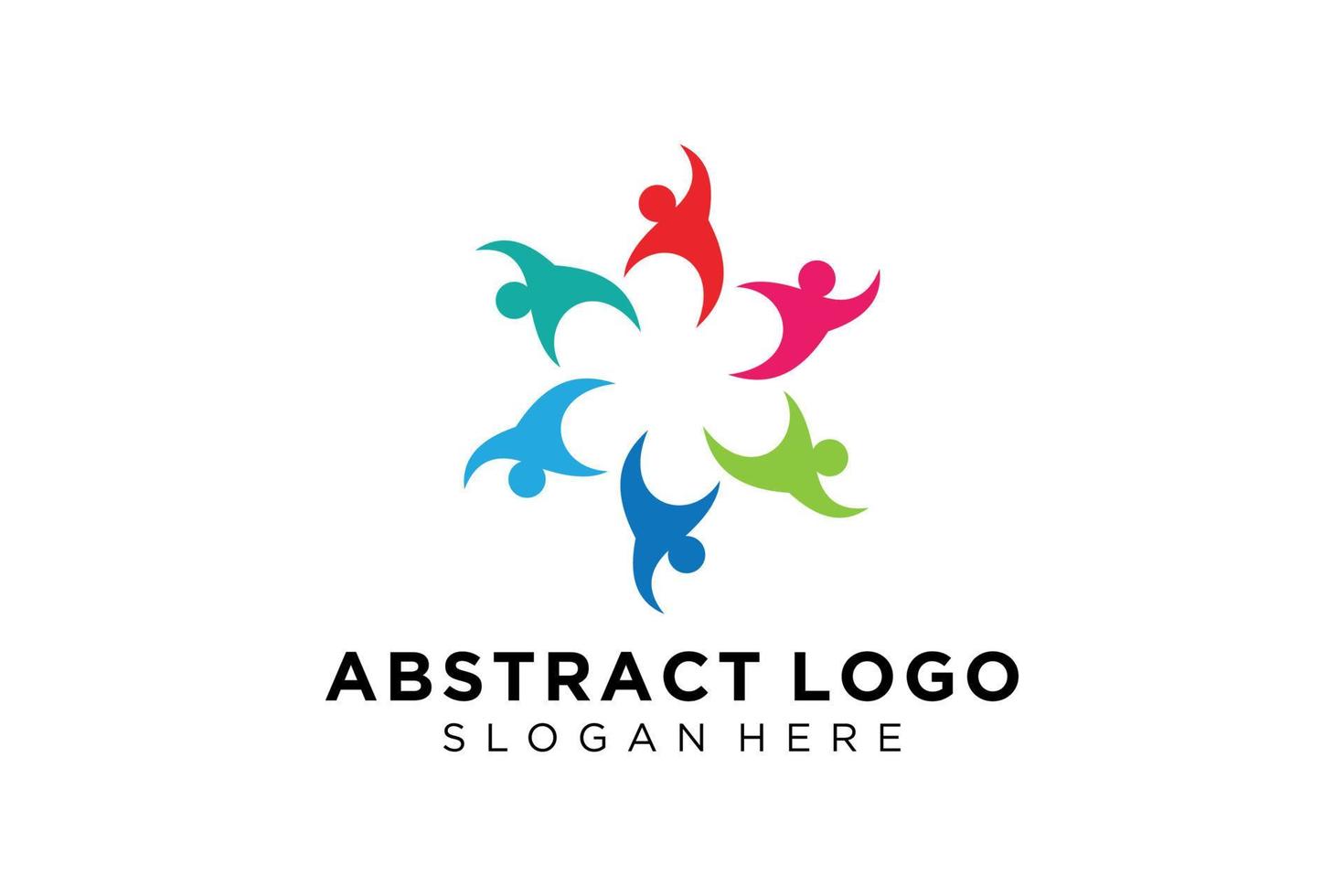 vector abstract mensen en familie logo verzameling, mensen pictogrammen, Gezondheid logo sjabloon, zorg symbool.