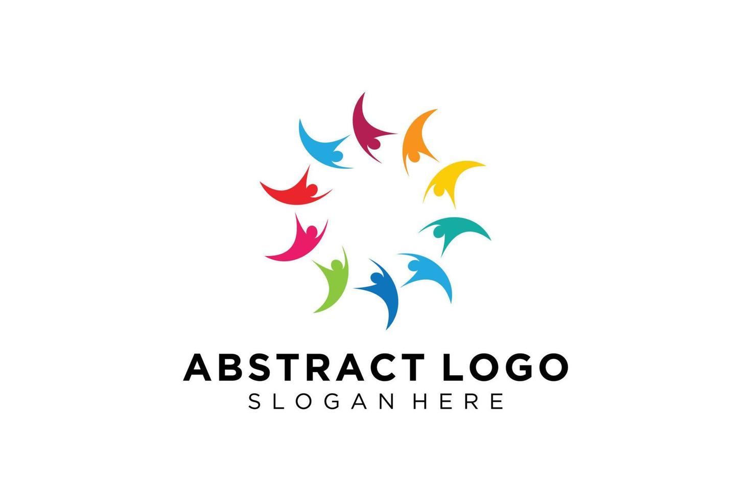 vector abstract mensen en familie logo verzameling, mensen pictogrammen, Gezondheid logo sjabloon, zorg symbool.