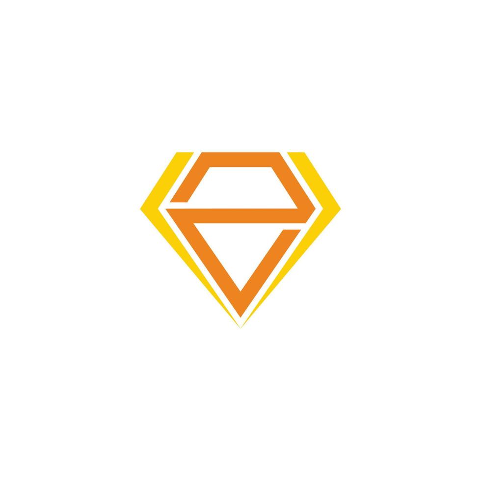 abstract brief z diamant meetkundig ontwerp symbool vector