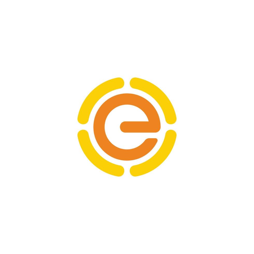 brief e cirkel meetkundig vlak gemakkelijk ontwerp logo vector