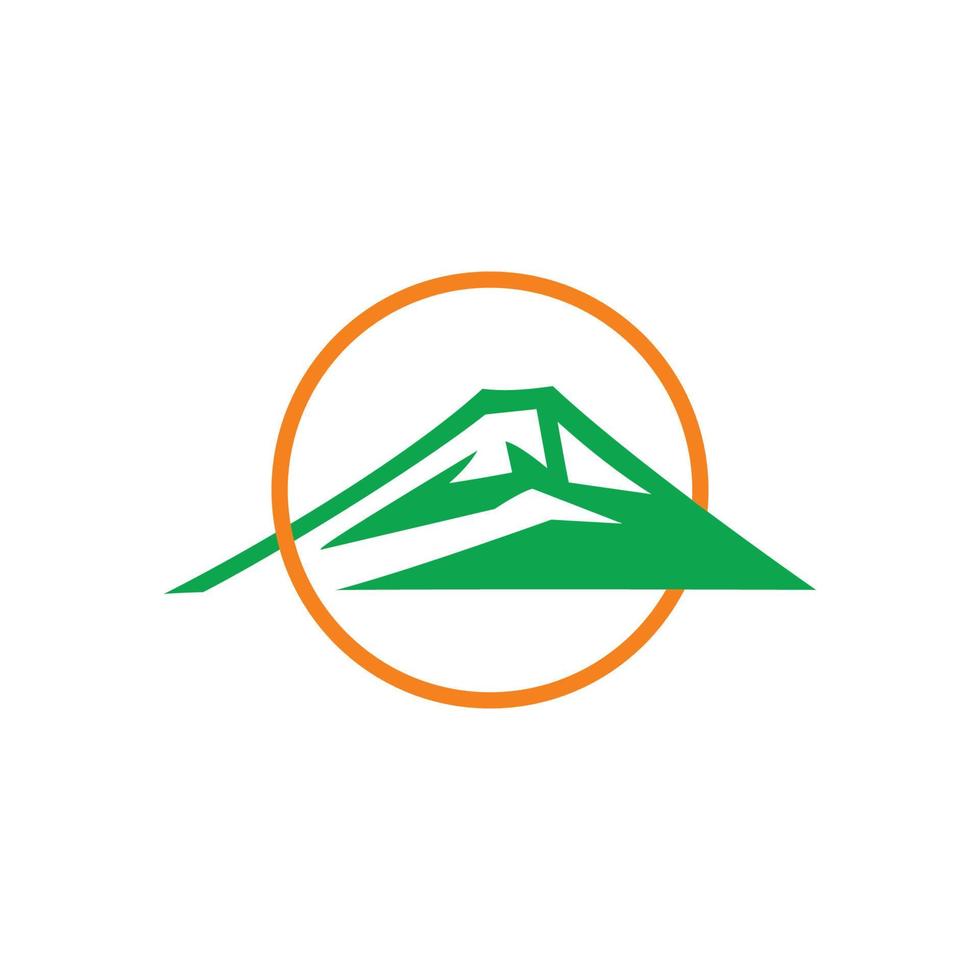 berg cirkel zon overlappende kleurrijk logo vector