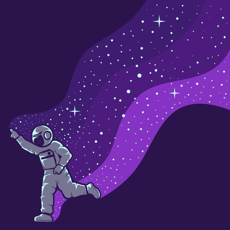 astronauten hebben pret logo ontwerp illustratie vector