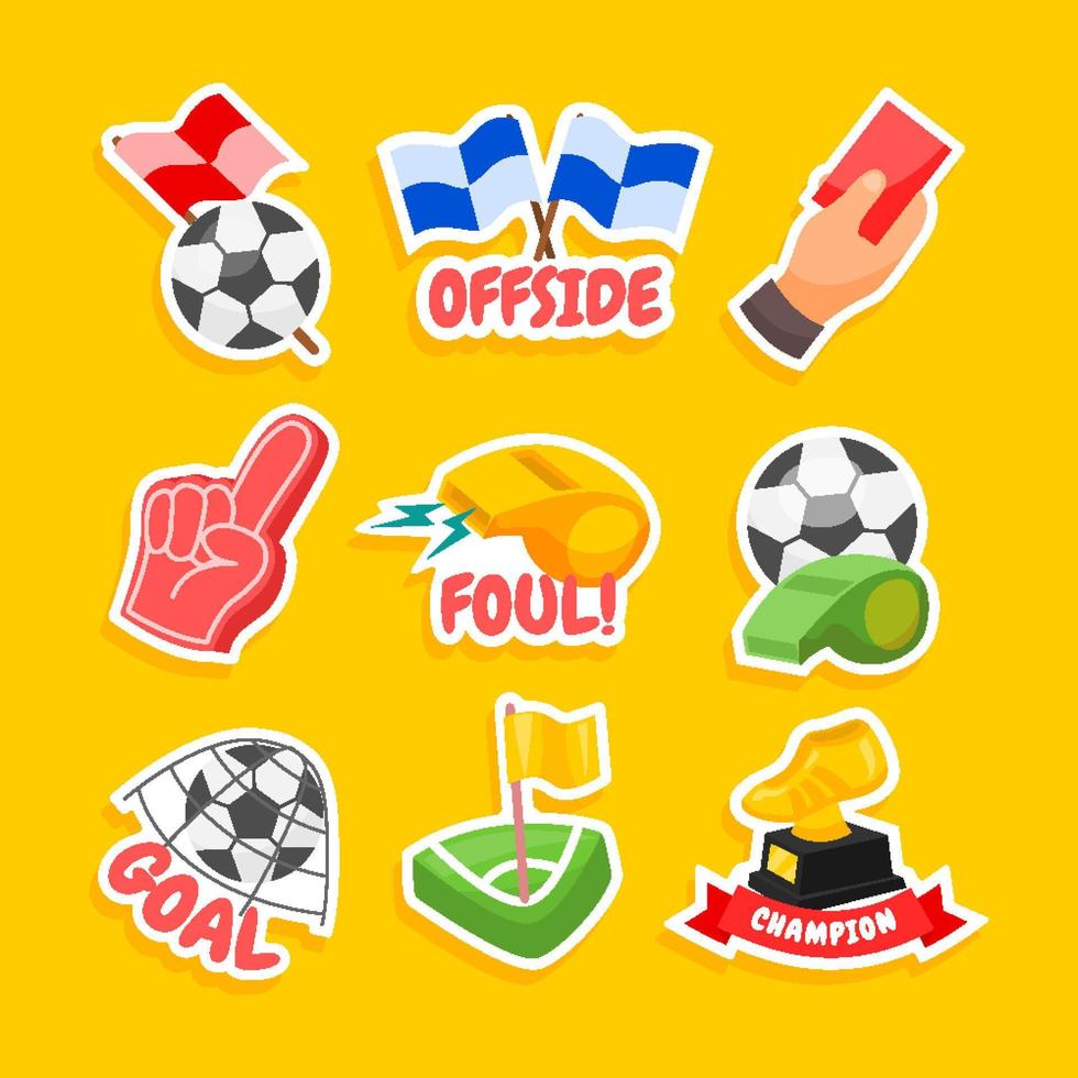 Amerikaans voetbal voetbal sticker verzameling vector