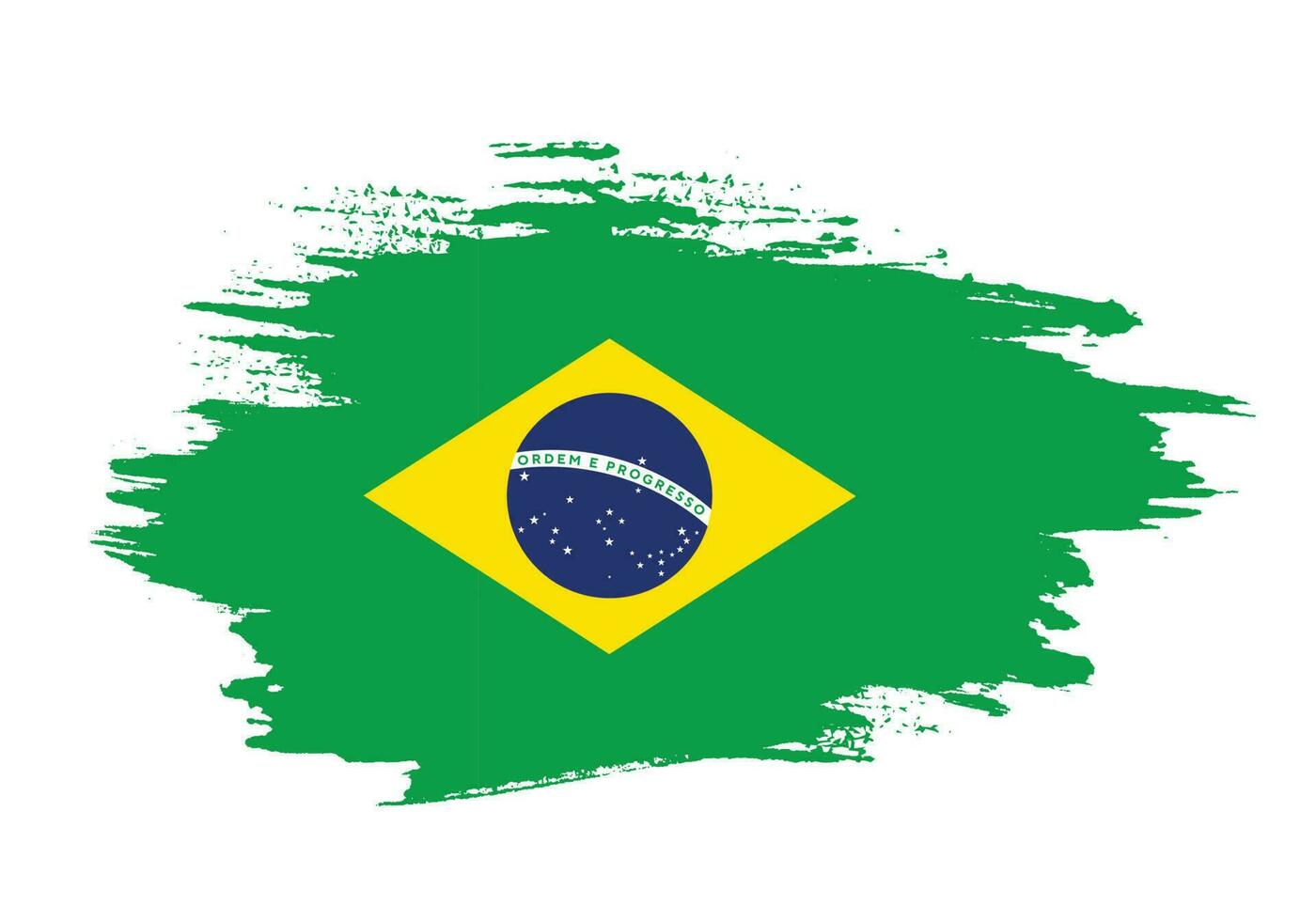 vector borstel beroerte Brazilië vlag