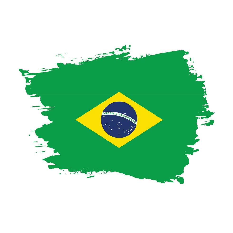 verf borstel beroerte Brazilië vlag vector