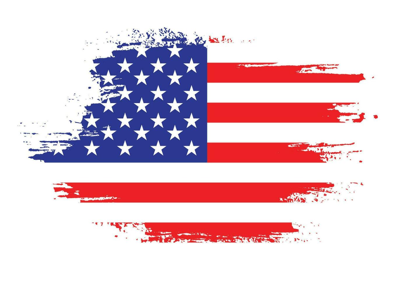 professioneel hand- verf Verenigde Staten van Amerika vlag vector