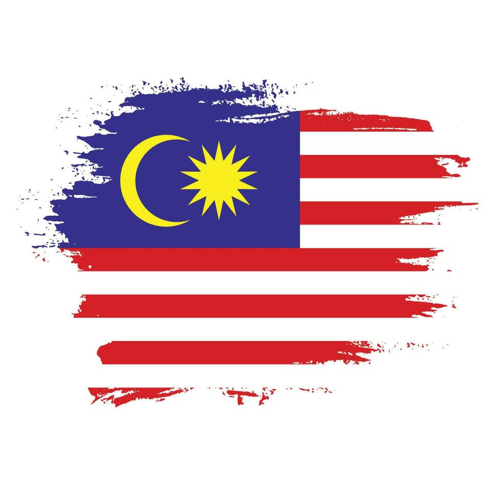 verf borstel beroerte Maleisië vlag vector voor vrij downloaden