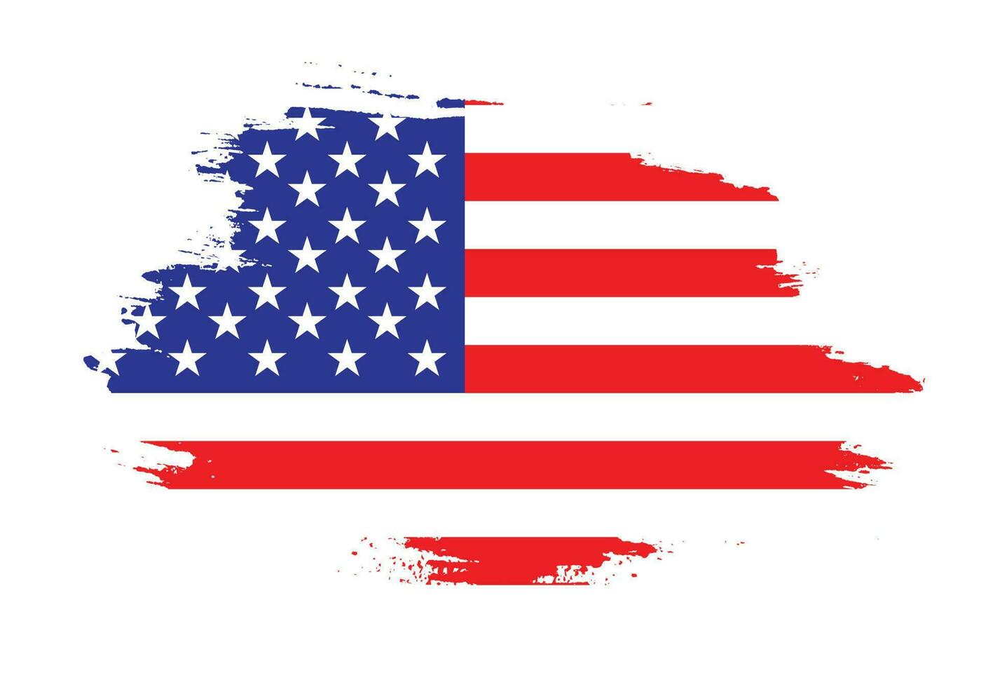 verf inkt borstel beroerte vrij Verenigde Staten van Amerika vlag vector