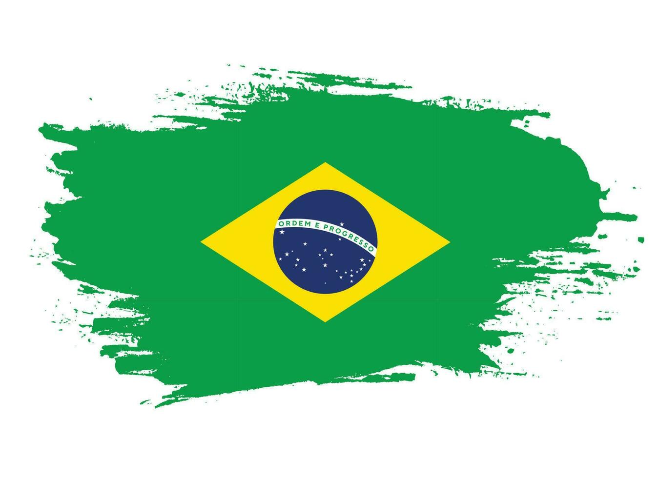 Brazilië grunge vlag vector