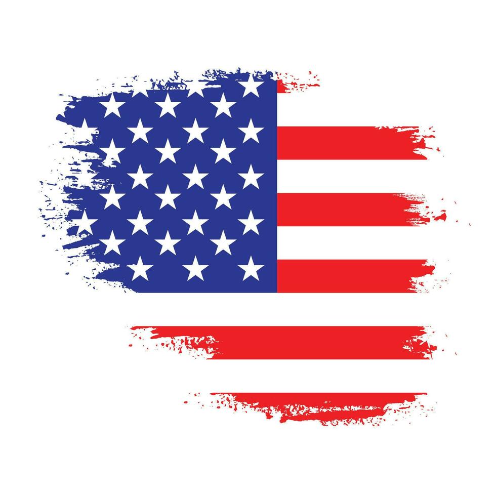 nieuw wijnoogst plons Verenigde Staten van Amerika vlag vector