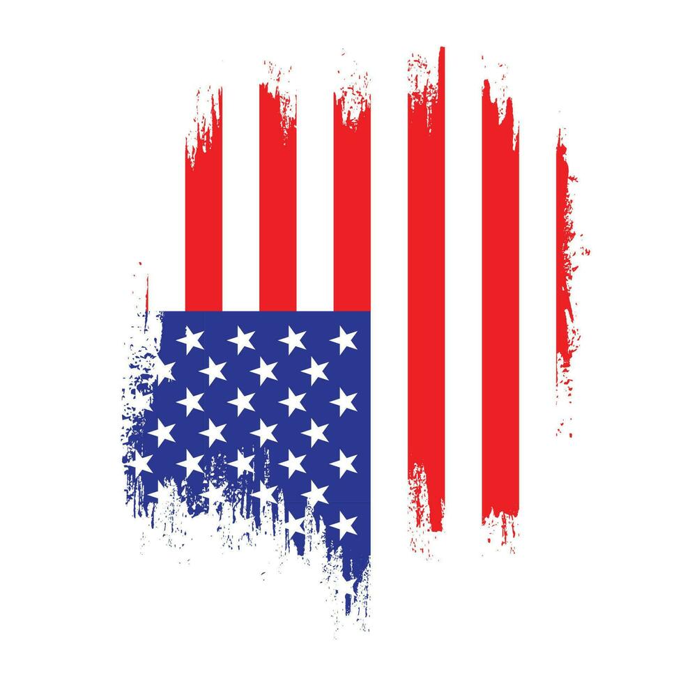 geïsoleerd borstel beroerte Verenigde Staten van Amerika vlag vector