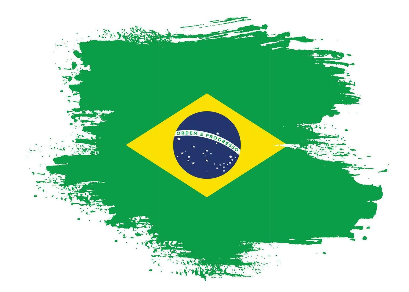 vrij borstel beroerte Brazilië vlag vector beeld